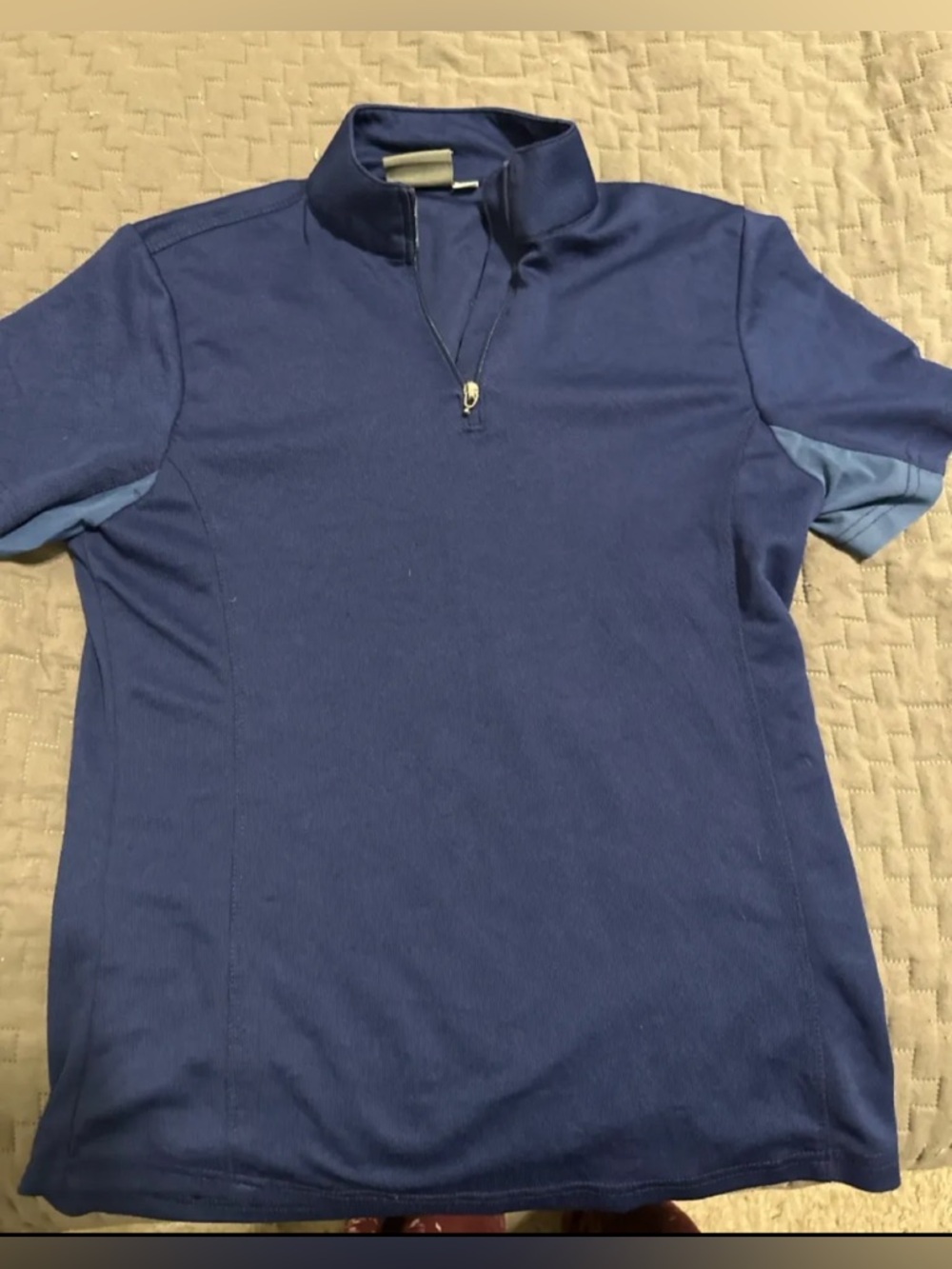 Ovation Signature Youth Riding Shirt Navy Blue Quarter Zip Children’s Large